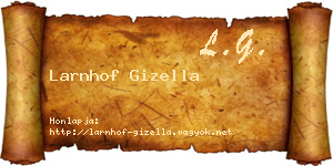 Larnhof Gizella névjegykártya